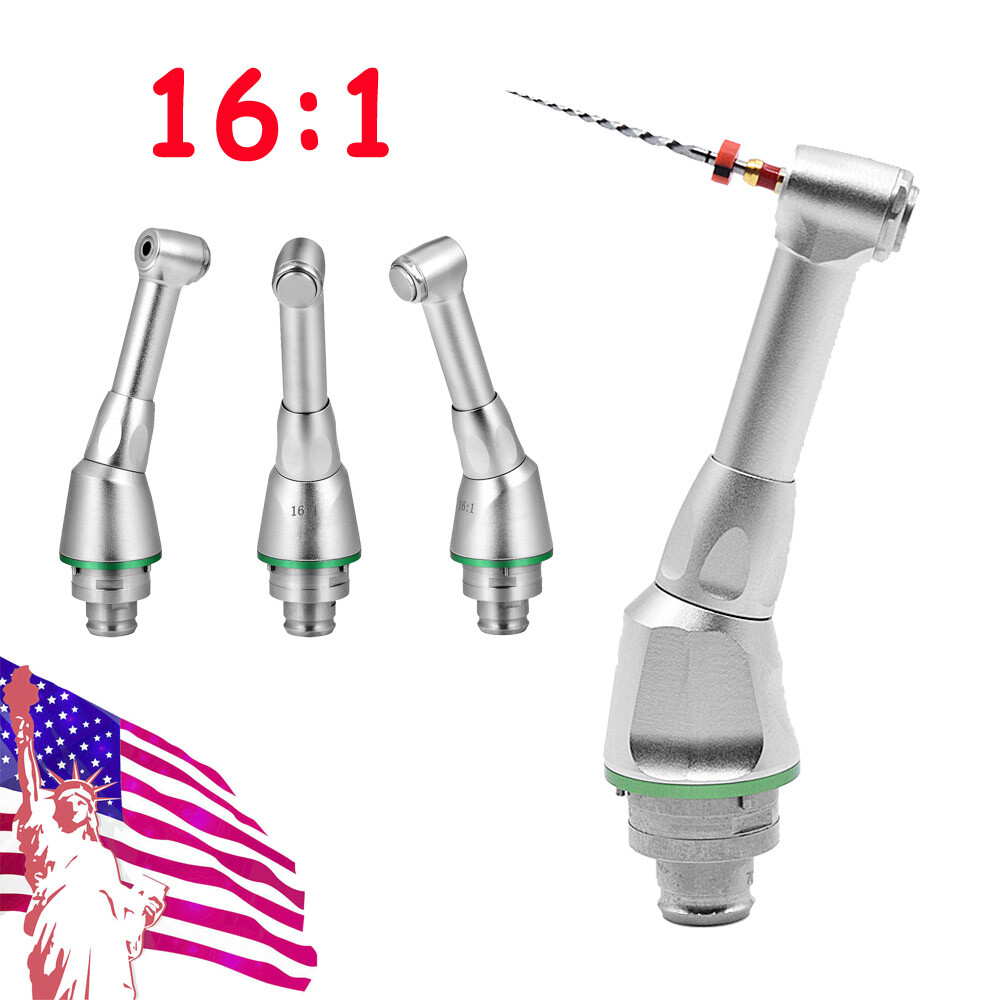 Dental 16:1 Reduction Contra Angle Head for Endodontic Motor Handpiece Push USA