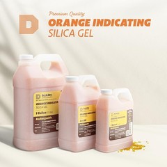 8 LBS 35mm Premium Orange Indicating Silica Gel Desiccant Beads 1 Gallon