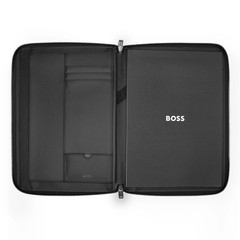 Hugo Boss Monogram Zipped Black Conference Folder zip A4
