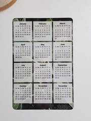 Fig Tree Photo Calendar Magnet 4″ x 6″ | Start On Any Month | Magnet Calendar