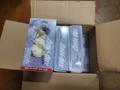 case of 1000 Ambi-dex powder free NON-Latex synthetic gloves, size Large.