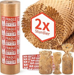 Honeycomb Packing Paper Bubble Wrap Roll 15x213ft Eco-Friendly Moving Supplies