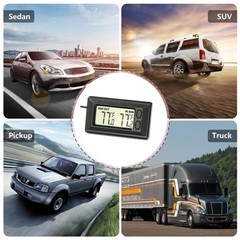 Smart Digital Car Thermometer for Interior & Exterior Use, Dual Display Fahre…