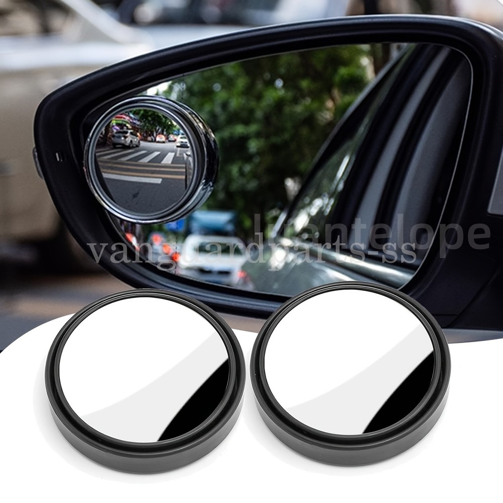 2X Car Small Round Mirror 360 Degree Blind Spot Reversing Assistance Car