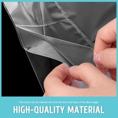 VOKOY 50 Pack 4″ x 6″ Clear Photo Sleeves for 3 Ring Binder, Double Sided 3Po…