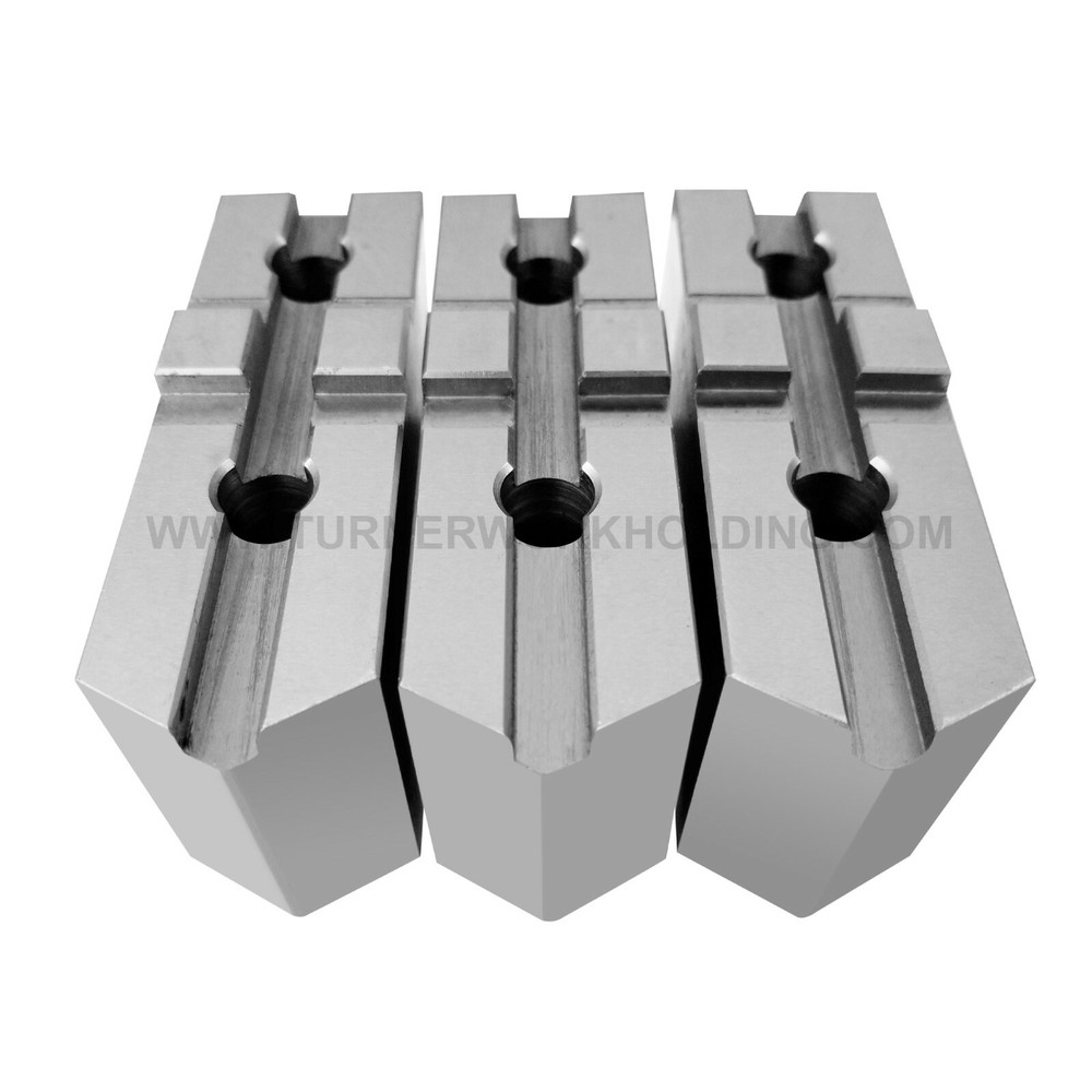 AMERICAN STANDARD ALUMINUM SOFT JAWS FOR TONGUE & GROOVE 10″ CHUCK 2.0″HT (3 PC)
