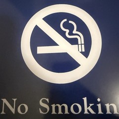 Square No Smoking Sign Plastic 8.5 x 8.5 Inches