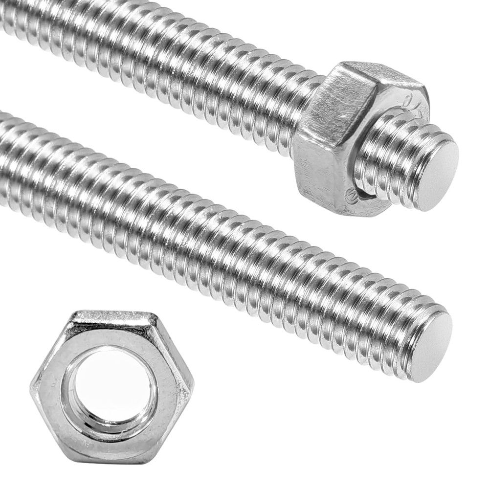2 PCS M101.5mm Pitch Fully All Threaded Rod 300mm 11.8 Inch 304 Stainless