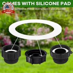 3-Size IBC Tote Adapter Kit, 275-330 Gallon IBC Tote Water Tank Hose Fittings, 2