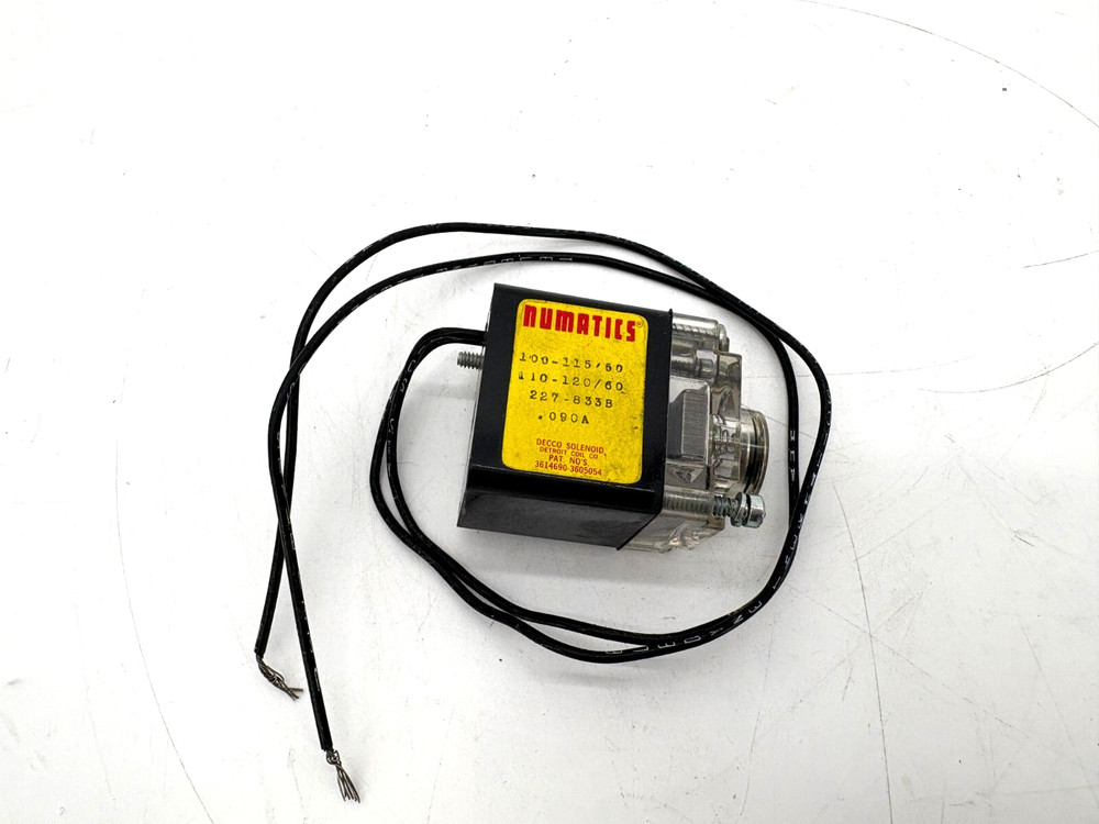 New Numatics 227-833B Solenoid Coil 110/120V – No Box