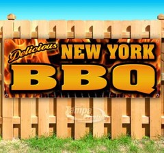New York BBQ Advertising Vinyl Banner Flag Sign Many Sizes Available USA