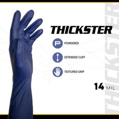 Raven Safety 6604 Thickster Powdered Latex – 14 mil – 50 Gloves per box, X-Large
