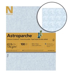 Wausau Astroparche Specialty Cardstock, 8.5 x 11, Blue, 100 Count (27987)