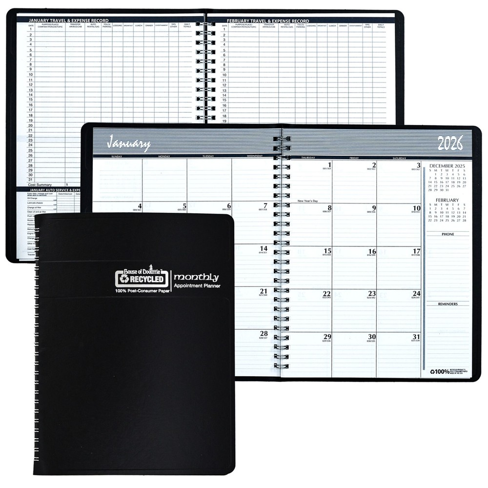 2026 268-02 HOD26802 House of Doolittle Monthly Appointment Planner 6-7/8×8-3/4″
