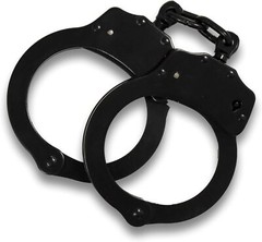 Stainless Steel Heavy Duty Handcuffs Law enforcement Gear BLACK