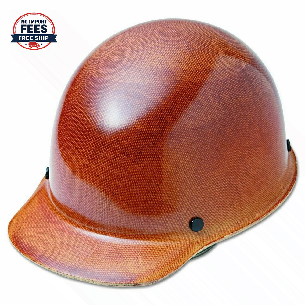 NEW MSA 475395 TAN Skullgard Cap Construction Iron Work Hard Hat Ratchet Suspens