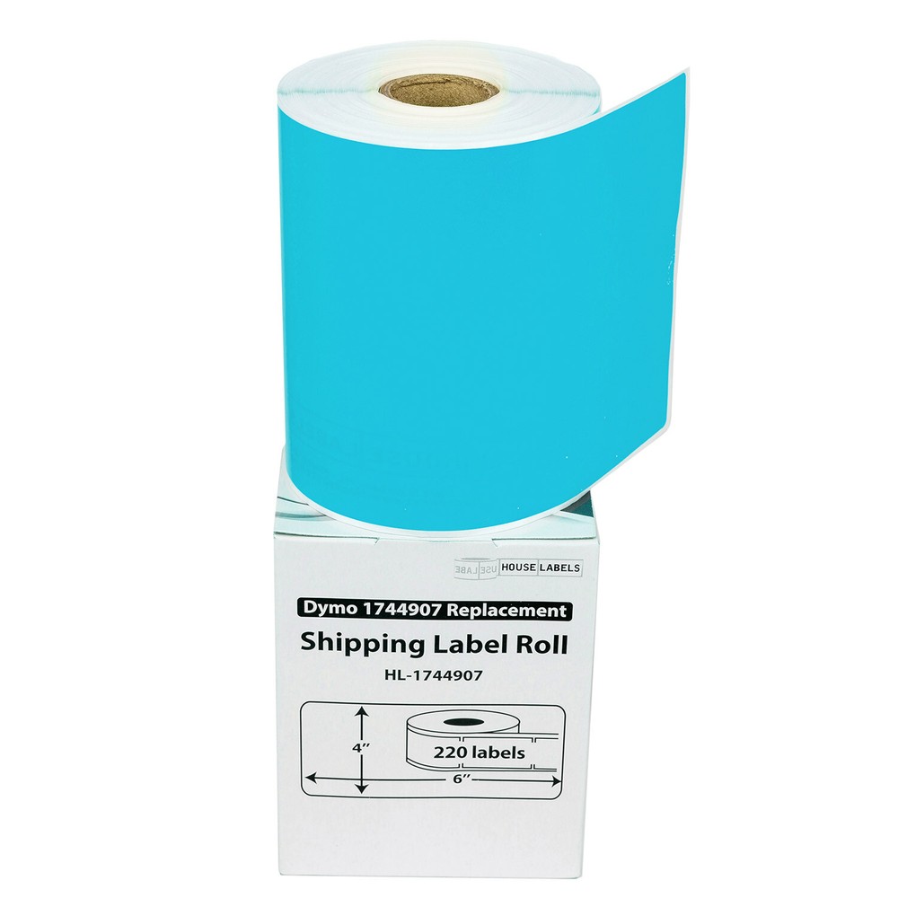 DYMO LW 1744907 BLUE 4XL 4×6 4″x6″ – ONE (1) Roll All-Purpose Labels – FREE SHIP