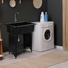 32.3 in x 22.4-Inch Indoor and Outdoor Utility Sink with Faucet High Quality New