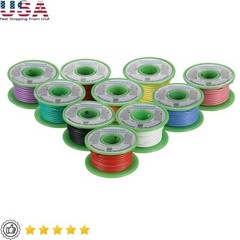 18AWG Silicone Wire Kit 250ft 10Color Flexible Tinned Copper Wire High Temp New