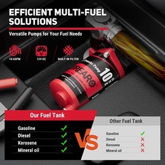 Portable Diesel Tank 50 Gal Diesel Fuel Tank with 12V Transfer Pump
