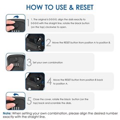 Lock Box, 4 Digits Combination Lockbox, Waterproof Outdoor Key Hider for Hous…