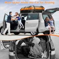 21 Cubic Feet Car Roof Bag Rooftop Cargo Carrier Waterproof Soft Top Luggage Bag
