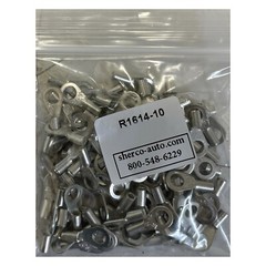 (100) Non-Insulated 16-14 Gauge #10 Ring Terminal Uninsulated Wire Connector USA