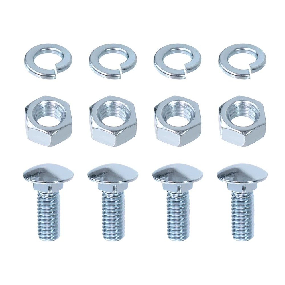 Chrome Bumper Bolts Kit 7/16 Carriage Blots Capped round Head Compatible with Fo