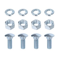 Chrome Bumper Bolts Kit 7/16 Carriage Blots Capped round Head Compatible with Fo