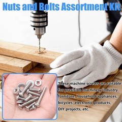 Assorted 304 Stainless Steel Bolts, Nuts & Washers Kit – 8 Screw Sizes Included