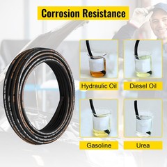 VEVOR 1/2″ SAE Hydraulic Hose – 100ft Coiled, R2 Steel Wire, 4000 PSI WP