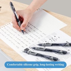 Bolígrafo de gel de tinta negra de 0,5 mm, punta fina, tinta gel gran capacidad