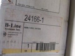 NEW COOPER B-LINE SYSTEMS 24166-1 NEMA 1 INDOOR STEEL ENCLOSURE 24x16x6 24″ AK