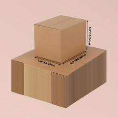40 Pack 8X6X6 Inches Shipping Boxes Corrugated Cardboard Boxes for Packing, Movi