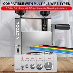 6 Hole Manual Wire Stripping Machine 3-17mm Drill Powered Scrap Wire Stripper