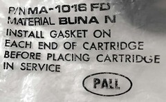 Pall Buna N Gasket Set of 2 MA-1016FD 1″-ID 1.75″-OD