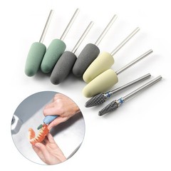 8Pcs Dental Resin Base Acrylic Polishing Kit Silicone Polishers Burs HP 2.35mm
