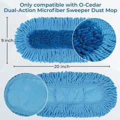 2 Pack Dust Mop Replacement Head for Floor Duster Compatible with O-Cedar Har…