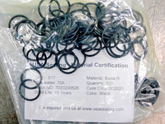 USA Sealing Buna-N 017 Rubber O-Ring 70A Durometer Lot of One-Hundred (100)