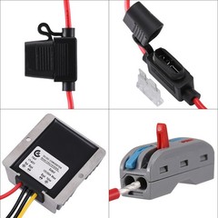 20A 240W DC 18V 20V 24V 36V 48V to 12V Step Down Voltage Converter with Fuse