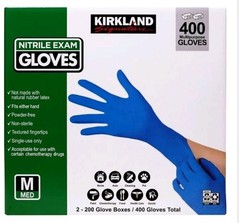 Kirkland Signature. Nitrile Exam Gloves, Medium. 400 Count