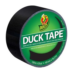 Duck Brand Color Duct Tape, Single Roll, Black