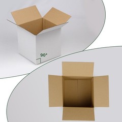 6x6x6 Inches Shipping Boxes Set of 40, White Corrugated Cardboard Box Literat…