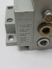 Numatics 052BA4Z2ML00061 239-1174 3-StationValve Manifold 25-Pin 24VDC
