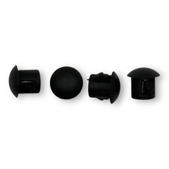 3/16″ Hole Nylon Locking Panel Plugs Black/White Dome Cover 15/64″ Top Width