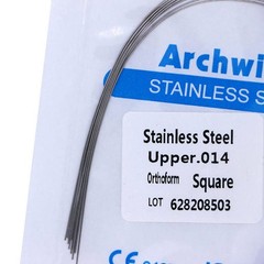 100×Dental Orthodontic Stainless Steel Round Arch Wires Square Form 014 Upper