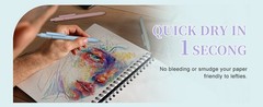 HIACRY 8 Pack Colorful Gel Ink Pens，Quick-Dry 0.7mm Fine Point Fidget Pens for