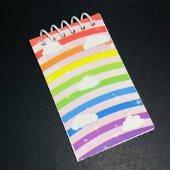 Mini Notepad Spiral Blank Pages Notes To Do Lists Clouds Stars Travel Pocket j