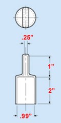 Essentra Components DMPC0990-2A w/ Flat Pull-Tab ~1″ ID x 2″ L. CHOOSE QTY!