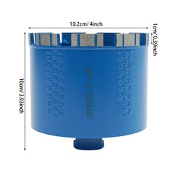 102mm/4.02in Diamond Core Drill Drilling Bit 5/8-11 Thread Diamond Drilling Bit